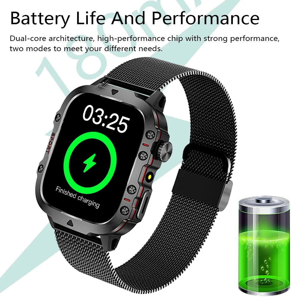 2025 Men Smartwatch Outdoor Sport Exploration Flashlight Counter Bluetooth Call Women Smart Watch Holiday Gift for Android Ios