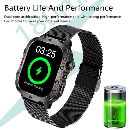 2025 Men Smartwatch Outdoor Sport Exploration Flashlight Counter Bluetooth Call Women Smart Watch Holiday Gift for Android Ios